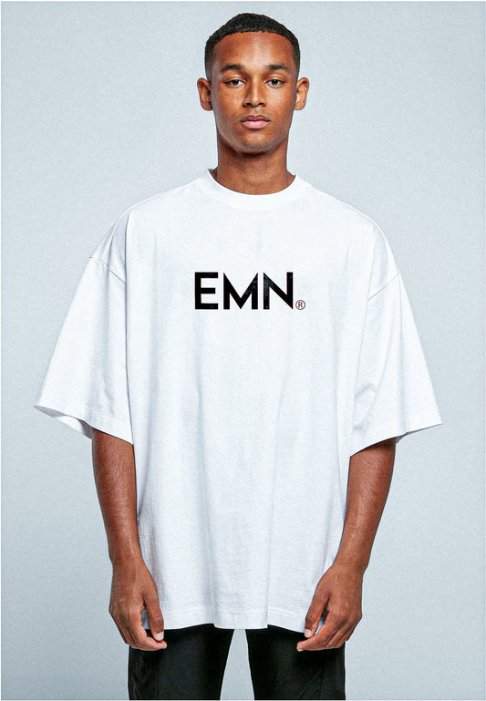 "EMN" Big Tee White/Black