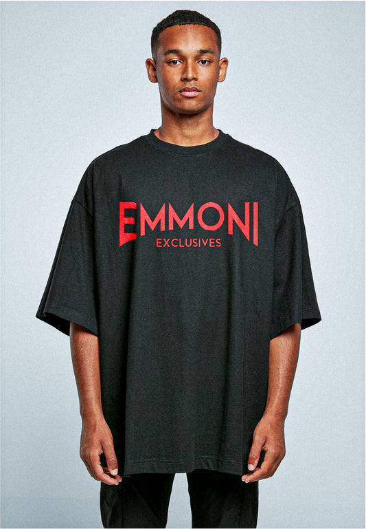 "Emmoni Exclusives Curved" Black/Red Big Tee