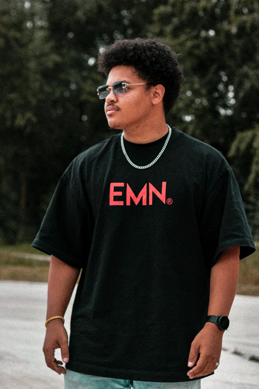 "EMN" Big Tee Black