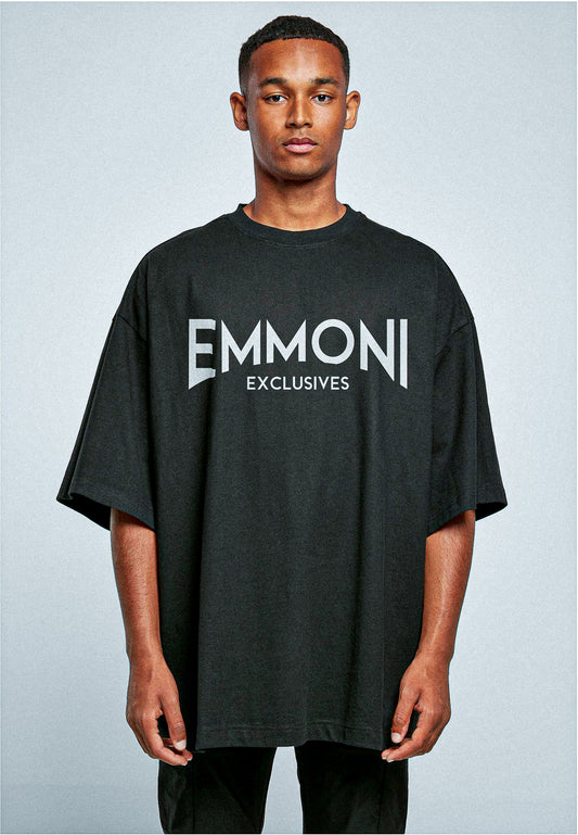 "Emmoni Exclusives Curved" Black/White Big Tee